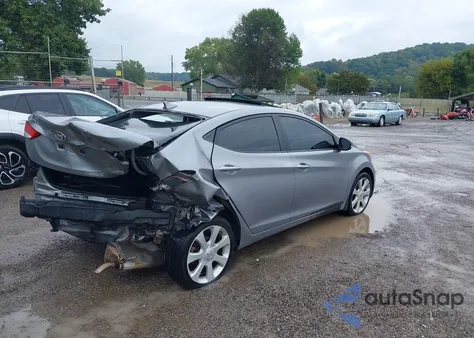 2013 Hyundai Elantra Limited из США, поврежденный, VIN KMHDH4AE9DU582041